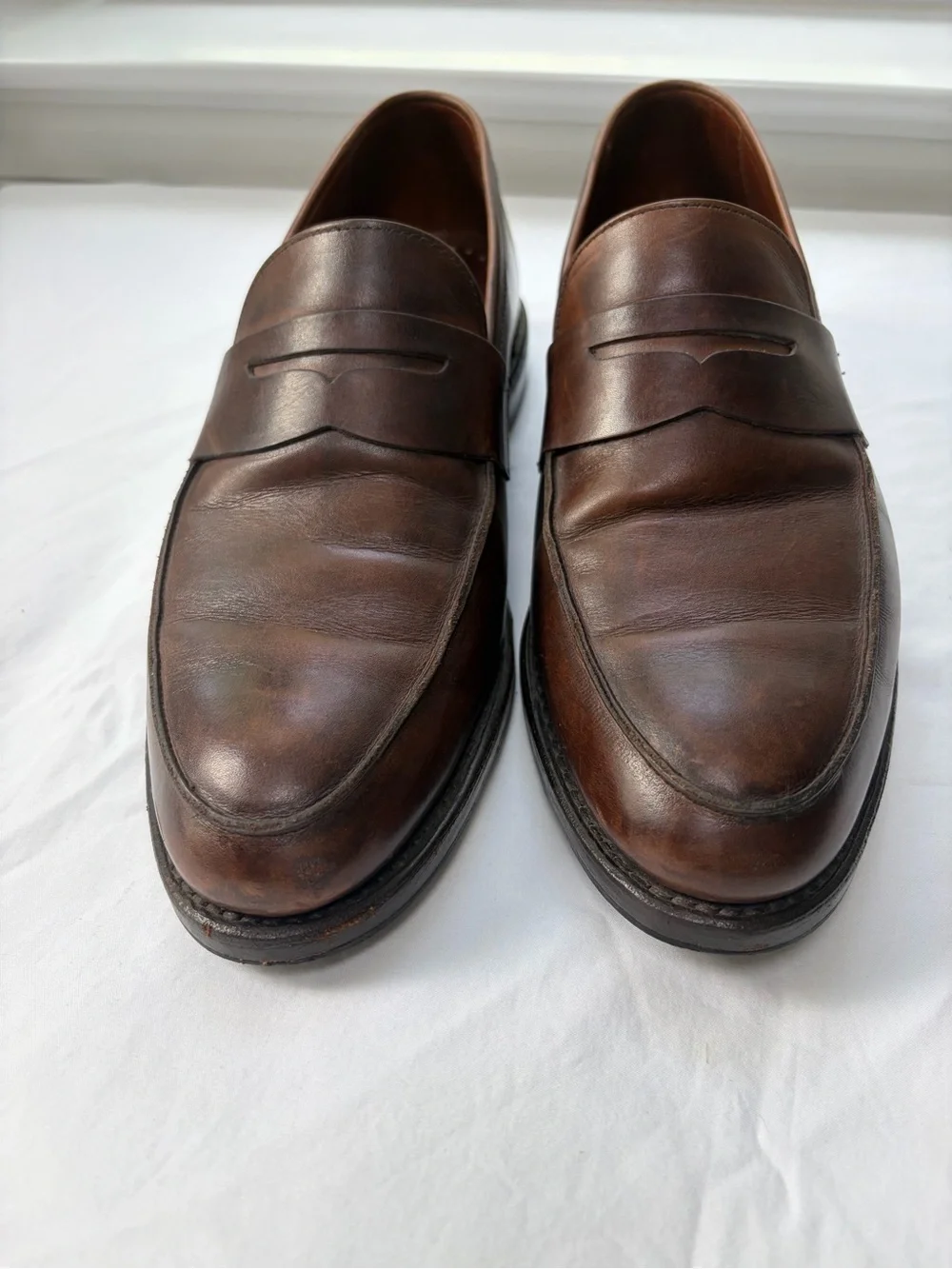 Brooks Brothers Brown Leather Penny Loafers Slip On Made in USA Men’s Size 9.5E